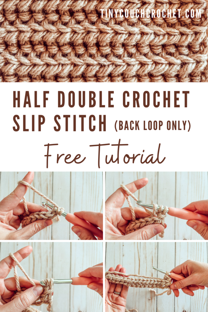 How to Do a Slip Stitch Back Loop Only - First The Coffee Crochet