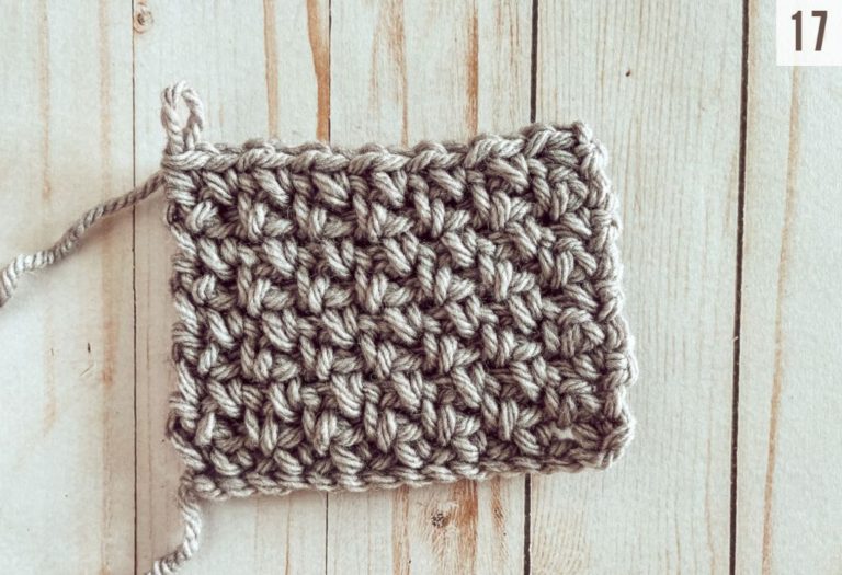 Moss Stitch Crochet Tutorial (easy crochet stitch) - Tiny Couch Crochet