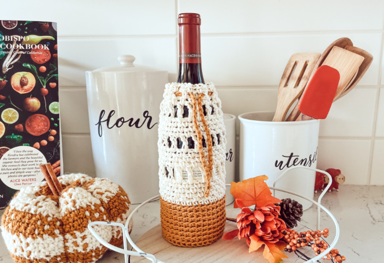 Modern Wine Bottle Cozy Crochet Pattern Tiny Couch Crochet